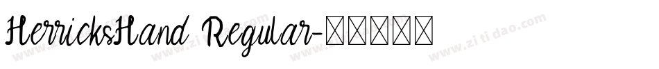 HerricksHand Regular字体转换